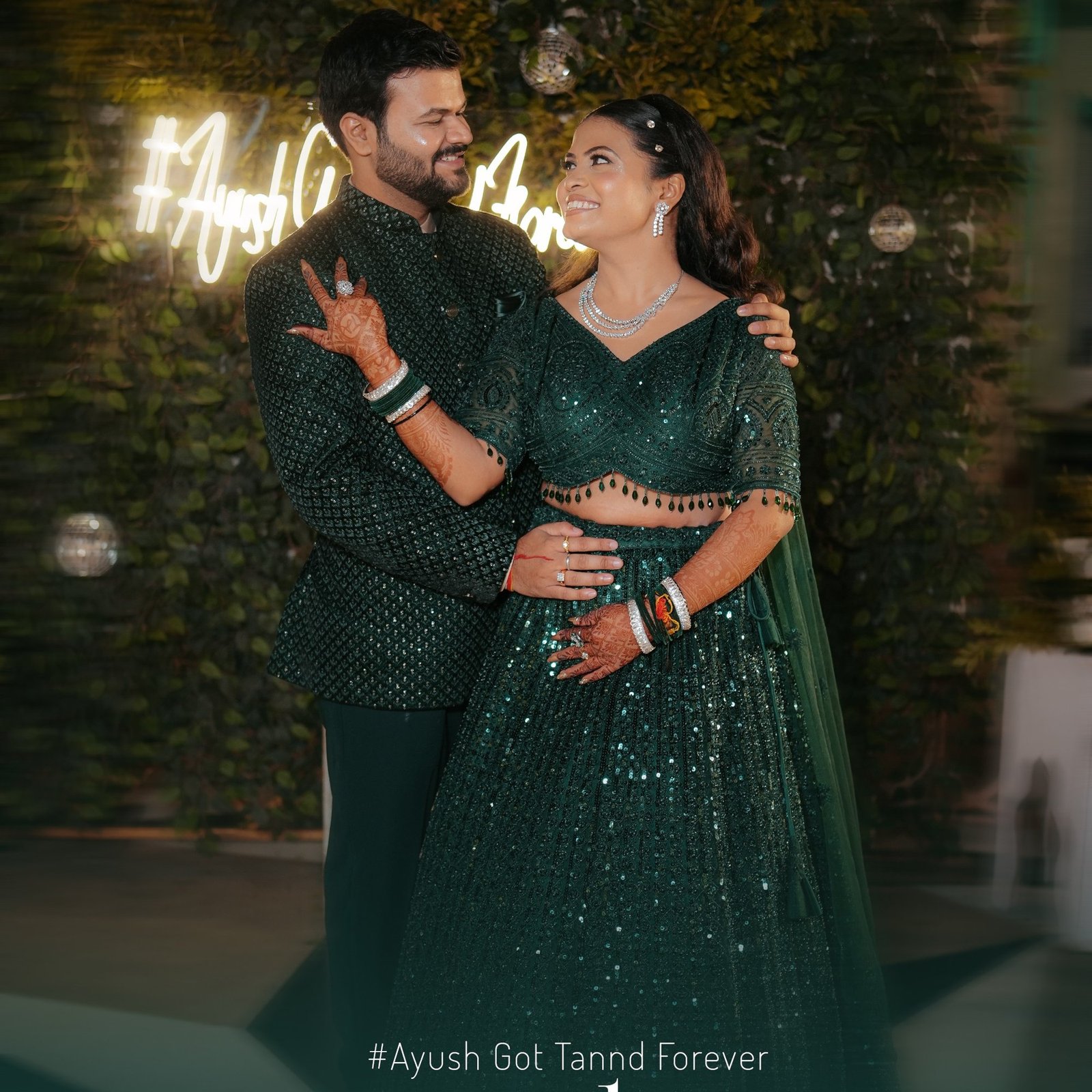 Couple portrait at reception