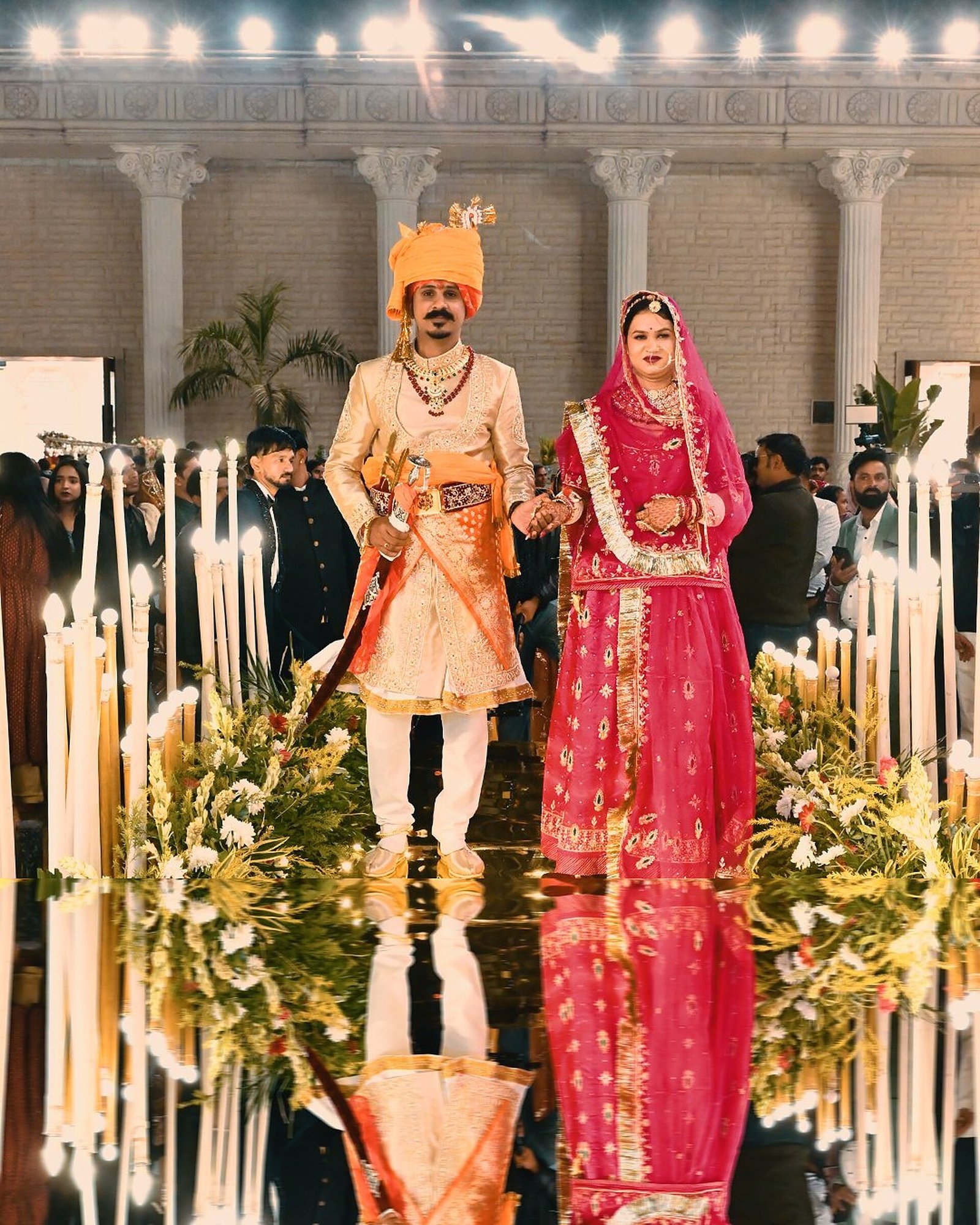 Couple during wedding pheras ceremony